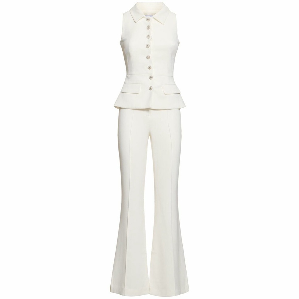 Self-Portrait Cream Sleeveless 2 pieces  vest top and pants size 2